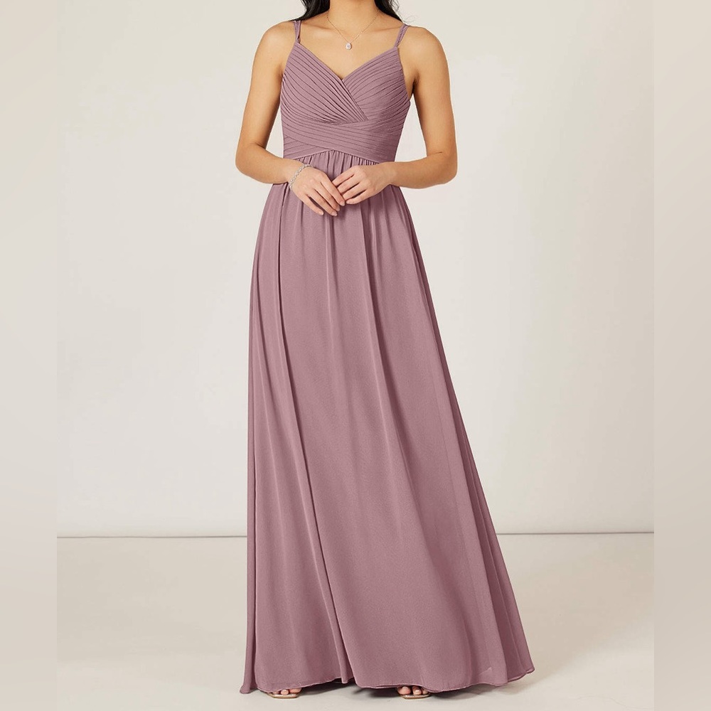 Azazie Blake Sleeveless Bridesmaid Formal Dress -Dusty Rose NWT